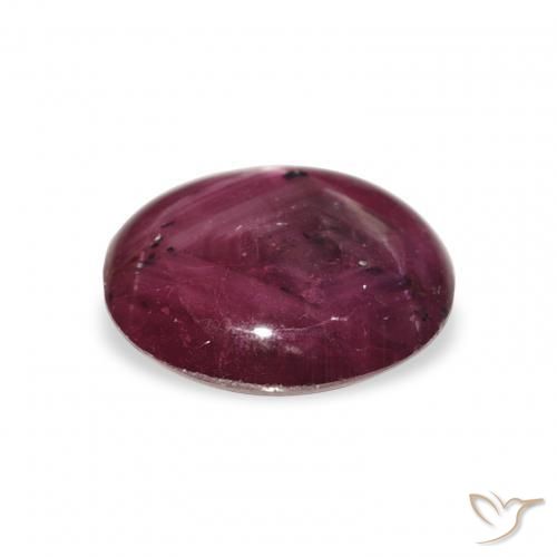 rubí estrella Medium Dark-Purple natural de 3.82 ct, Ovalada, Opaco