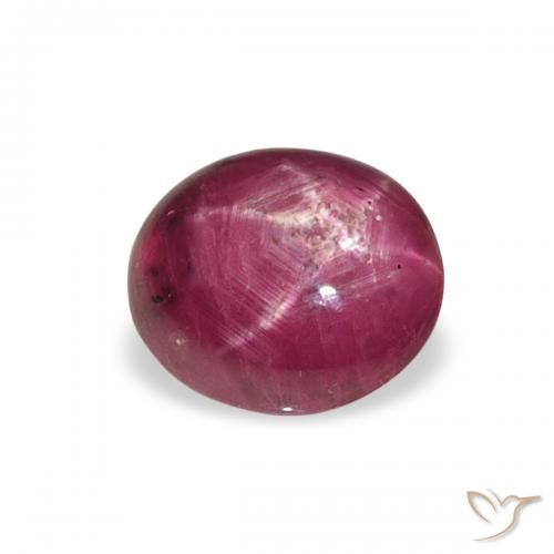 rubí estrella Medium Light-Purple natural de 2.50 ct, Ovalada, Opaco