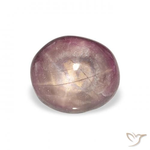 4.41ct Natural Medium Dark-Purple rubí estrella, Ovalada, Opaco