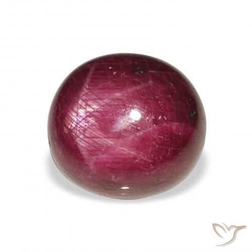 rubí estrella Púrpura rosado natural de 11.86 ct, Ovalada, Opaco