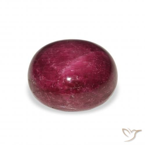 rubí estrella Púrpura rosado natural de 11.86 ct, Ovalada, Opaco