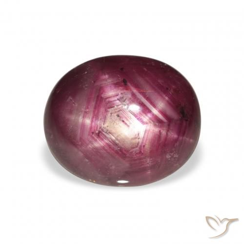 5.69ct Natural Medium Dark-Purple rubí estrella, Ovalada, Opaco
