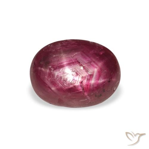4.26ct Natural Medium Dark Reddish-Purple rubí estrella, Ovalada, Opaco