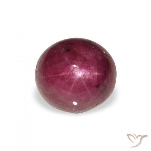 3.15ct Natural Rosado magenta rubí estrella, Ovalada, Opaco