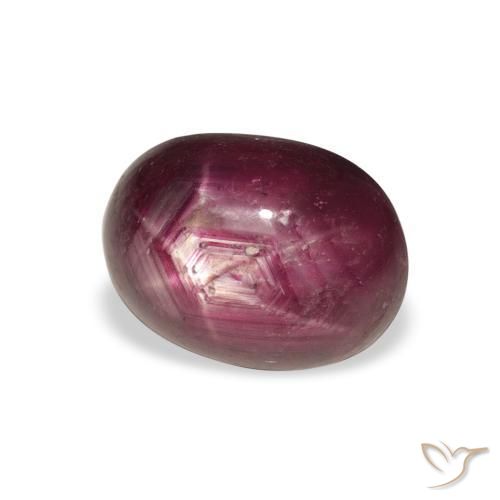 rubí estrella Púrpura rosado natural de 6.23 ct, Ovalada, Opaco