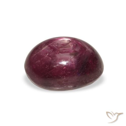 rubí estrella Púrpura rosado natural de 6.23 ct, Ovalada, Opaco