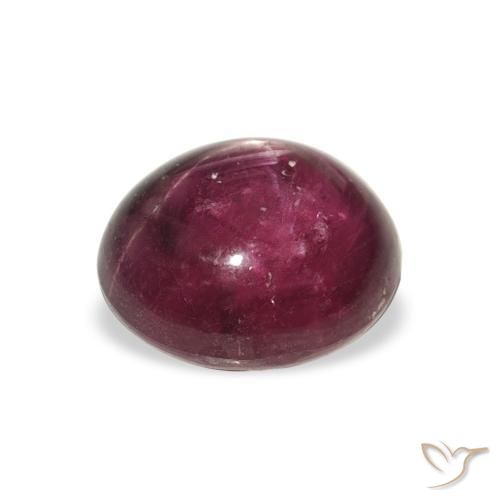 rubí estrella Púrpura rosado natural de 6.39 ct, Ovalada, Opaco