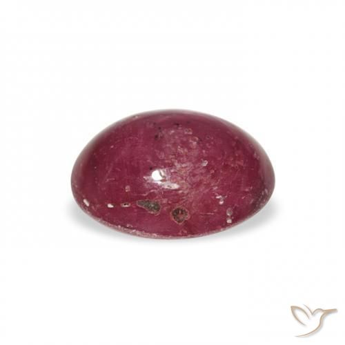rubí estrella Púrpura baya rosado natural de 3.43 ct, Ovalada, Opaco