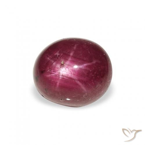 rubí estrella Magenta intenso natural de 3.22 ct, Ovalada, Opaco