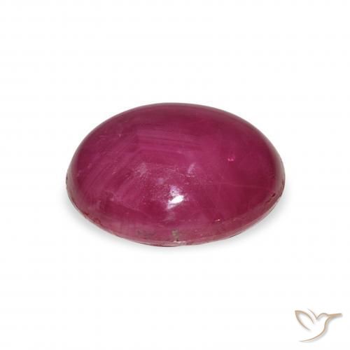 rubí estrella Púrpura baya rosado natural de 6.42 ct, Ovalada, Opaco