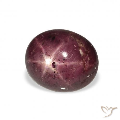 rubí estrella Púrpura rojizo natural de 9.90 ct, Ovalada, Opaco