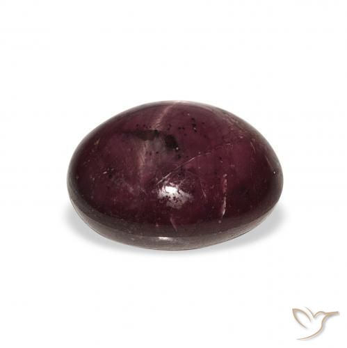 rubí estrella Púrpura rojizo natural de 9.90 ct, Ovalada, Opaco