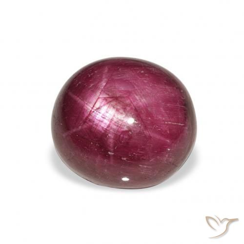 rubí estrella Medium Dark-Purple natural de 9.87 ct, Ovalada, Opaco