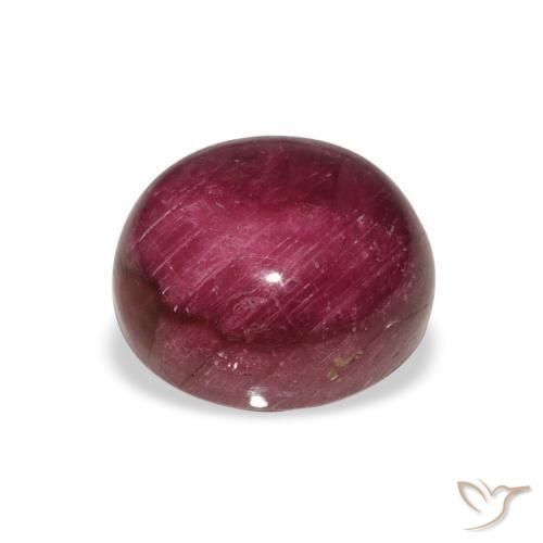 rubí estrella Medium Dark-Purple natural de 9.87 ct, Ovalada, Opaco