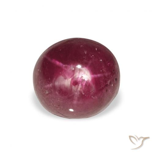 4.52ct Natural Magenta intenso rubí estrella, Ovalada, Opaco