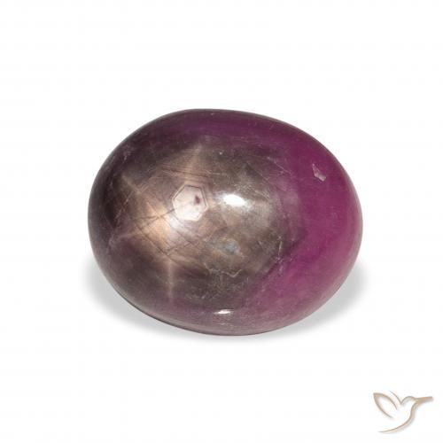 rubí estrella Púrpura rojizo natural de 9.04 ct, Ovalada, Opaco
