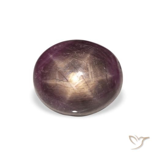 6.28ct Natural Medium Dark-Purple rubí estrella, Ovalada, Opaco