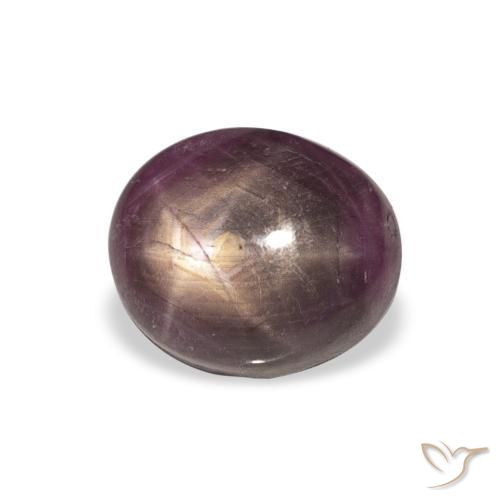 rubí estrella Medium Dark-Purple natural de 6.28 ct, Ovalada, Opaco