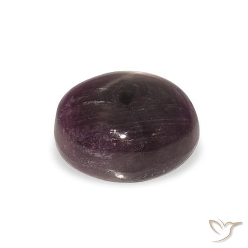 rubí estrella Medium Dark-Purple natural de 6.28 ct, Ovalada, Opaco