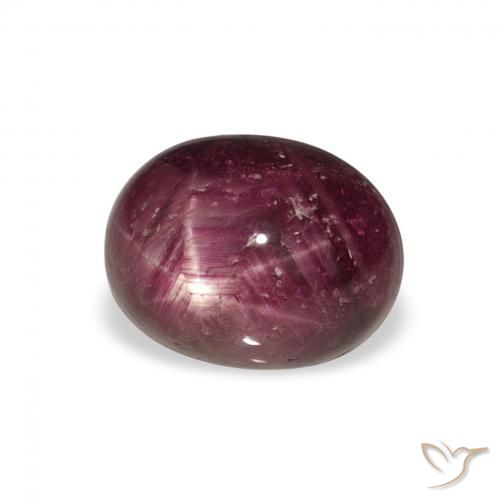 rubí estrella Púrpura ciruela natural de 4.75 ct, Ovalada, Opaco