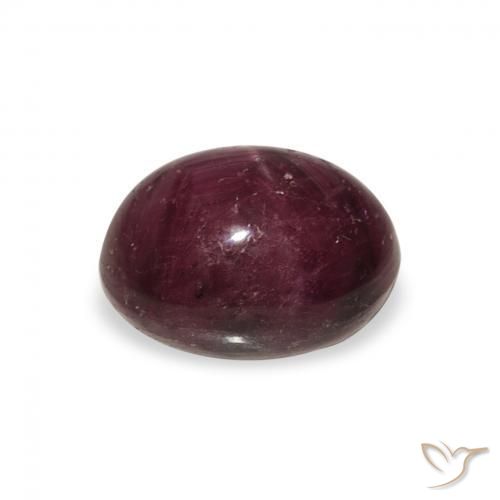 rubí estrella Púrpura ciruela natural de 4.75 ct, Ovalada, Opaco