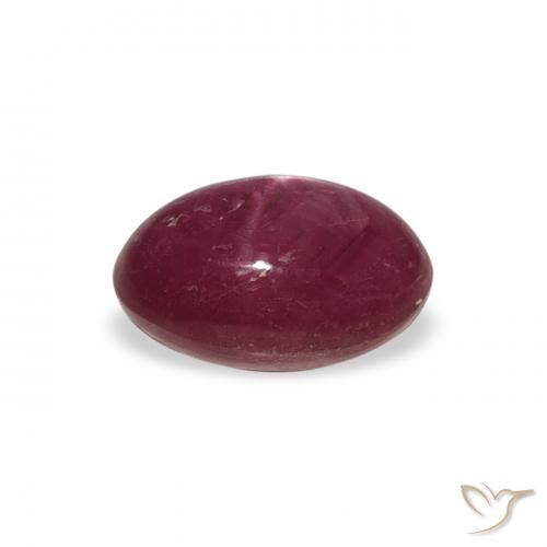 rubí estrella Medium Light-Purple natural de 2.87 ct, Ovalada, Opaco