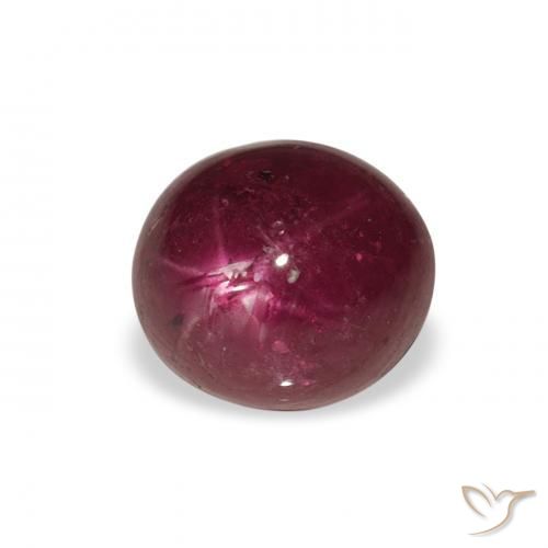 rubí estrella Púrpura rojizo natural de 4.02 ct, Ovalada, Opaco