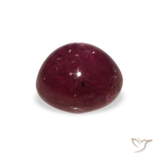 rubí estrella Púrpura rojizo natural de 4.02 ct, Ovalada, Opaco