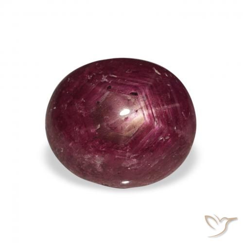 3.62ct Natural Rojo oscuro rubí estrella, Ovalada, Opaco
