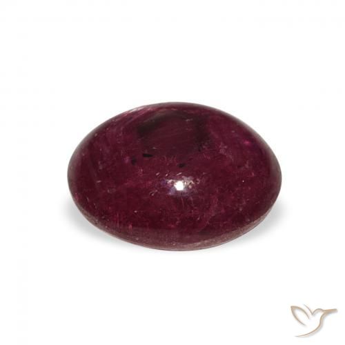 rubí estrella Rojo oscuro natural de 3.62 ct, Ovalada, Opaco