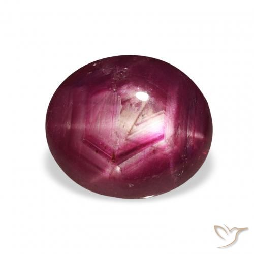 3.53ct Natural Rojo oscuro rubí estrella, Ovalada, Opaco
