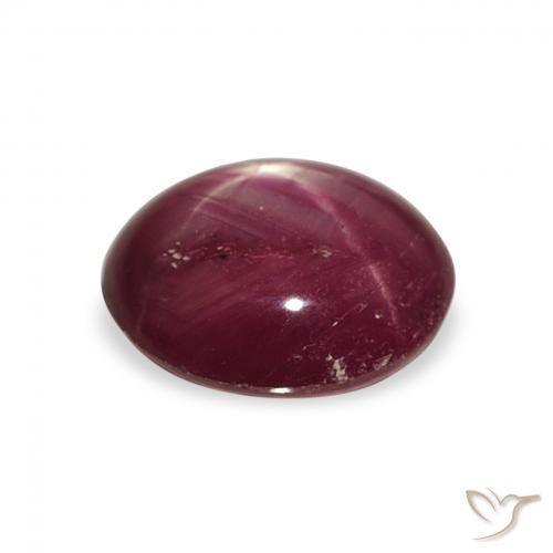 rubí estrella Rojo vino natural de 3.25 ct, Ovalada, Opaco