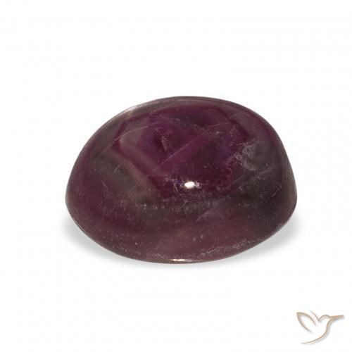 rubí estrella Rojo oscuro natural de 6.42 ct, Ovalada, Opaco
