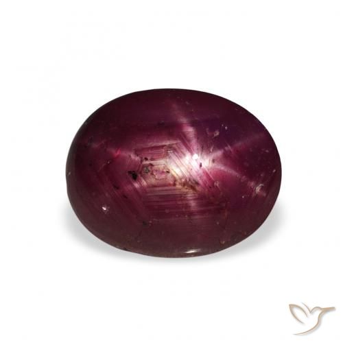 3.20ct Natural Rojo oscuro rubí estrella, Ovalada, Opaco