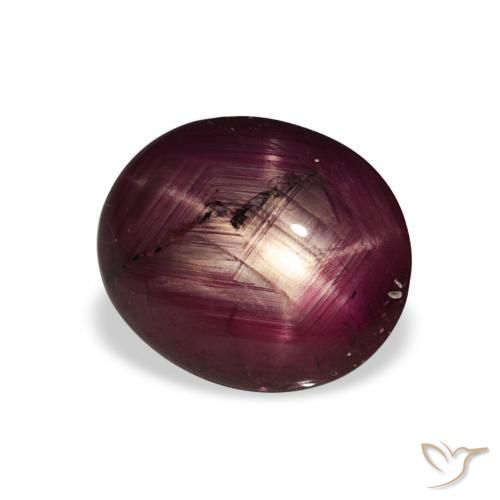 4.49ct Natural Rojo vino rubí estrella, Ovalada, Opaco