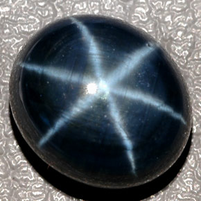 Zafiro estrella azul natural de 12,43 ct, corte óvalo, translúcido
