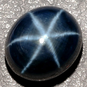 Zafiro estrella azul natural de 12,43 ct, corte óvalo, translúcido