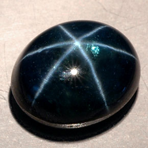 Zafiro estrella azul natural de 11,53 ct, corte óvalo, translúcido