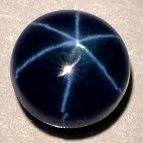 Zafiro estrella azul natural de 1,94 ct, corte redondo, translúcido