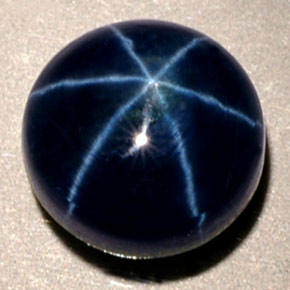 Zafiro estrella azul natural de 1,94 ct, corte redondo, translúcido