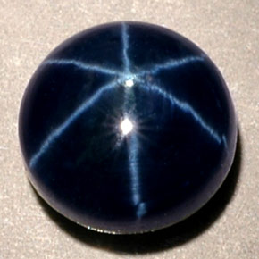 Zafiro estrella azul natural de 1,94 ct, corte redondo, translúcido