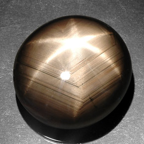 Zafiro estrella negro natural de 41,92 ct, corte óvalo, opaco