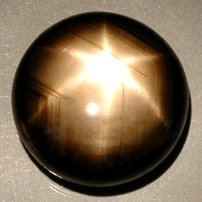 Zafiro estrella Negro natural de 32.61 ct, Corte Redondo, Opaco