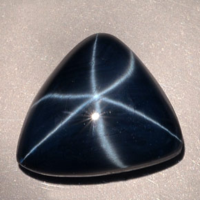 Zafiro estrella Azul natural de 17.64 ct, Trillón, Opaco
