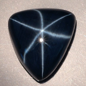 Zafiro estrella Azul natural de 17.64 ct, Trillón, Opaco