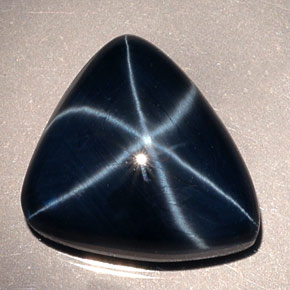 Zafiro estrella Azul natural de 17.64 ct, Trillón, Opaco