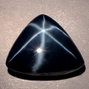 Zafiro estrella azul natural de 13,29 ct, transparente, transparente / translúcido