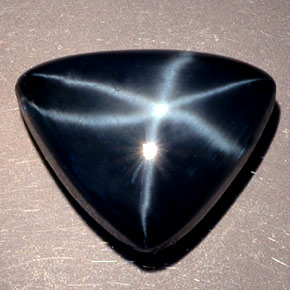 Zafiro estrella azul natural de 13,29 ct, transparente, transparente / translúcido