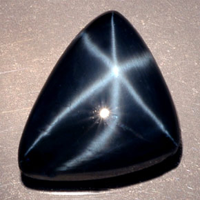 Zafiro estrella azul natural de 13,29 ct, transparente, transparente / translúcido