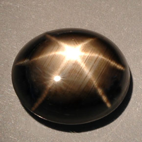 Zafiro estrella negro natural de 10,00 ct, corte óvalo, opaco
